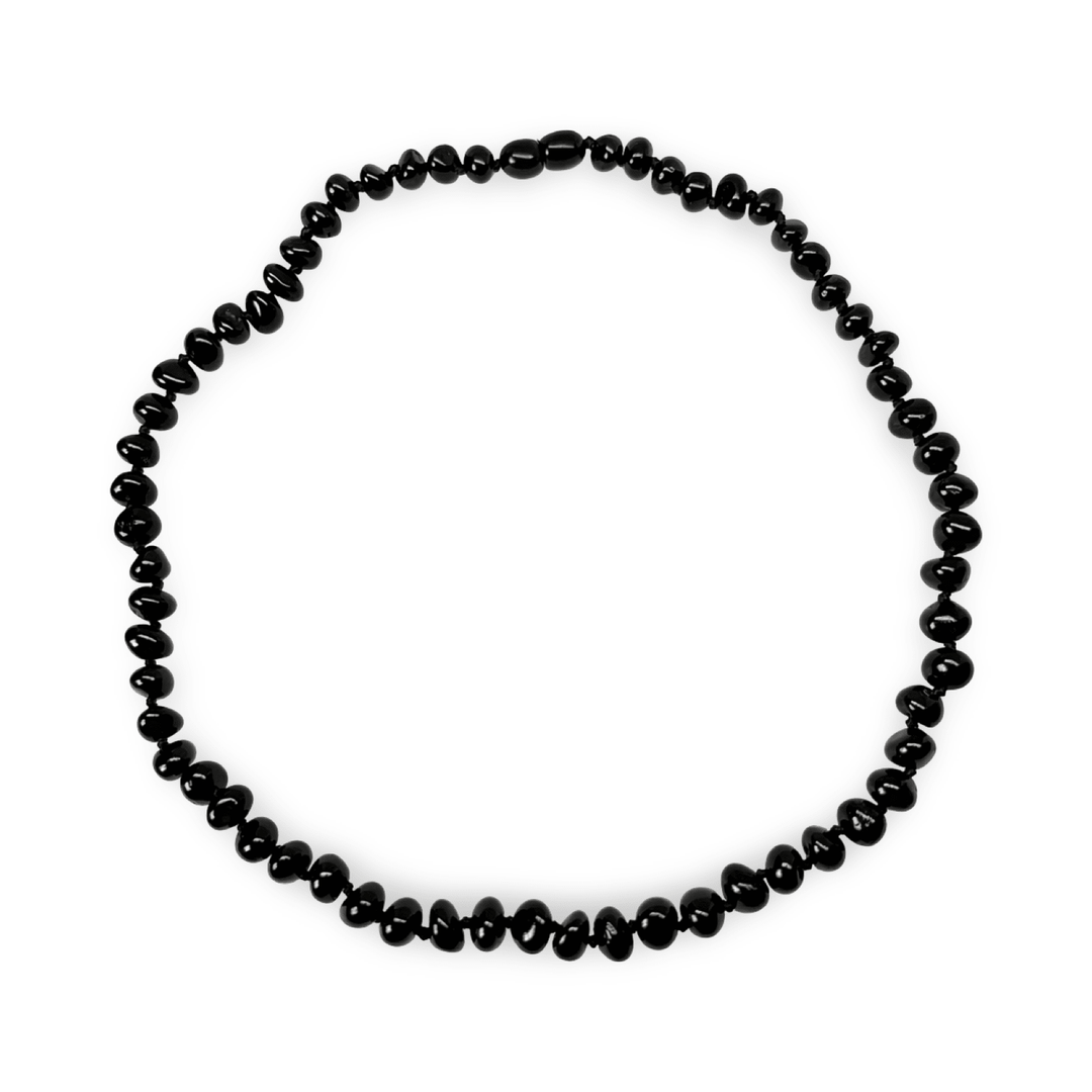 Halskette aus dunkelroten Bernsteinen - Atelier Tibet