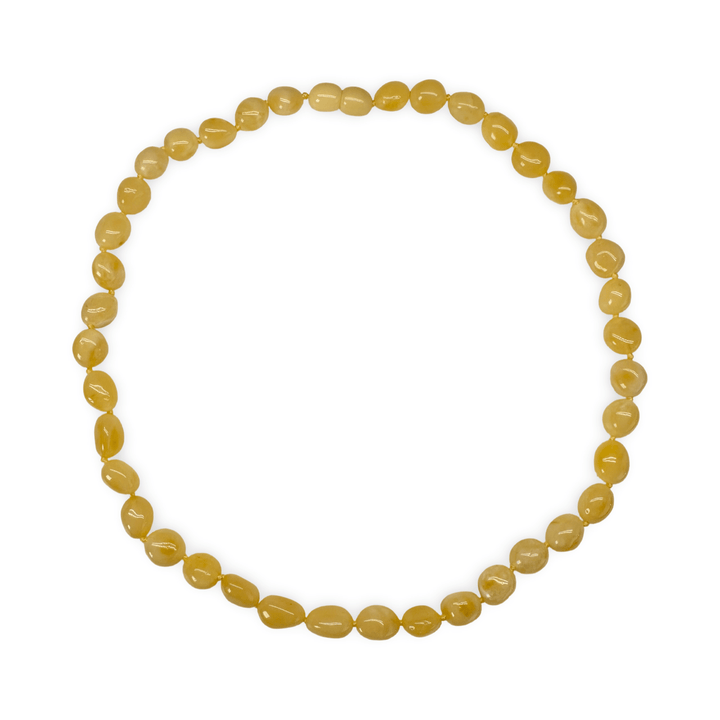 Halskette aus hellgelben Bernsteinen - Atelier Tibet