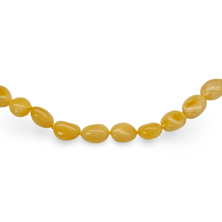 Halskette aus hellgelben Bernsteinen - Atelier Tibet