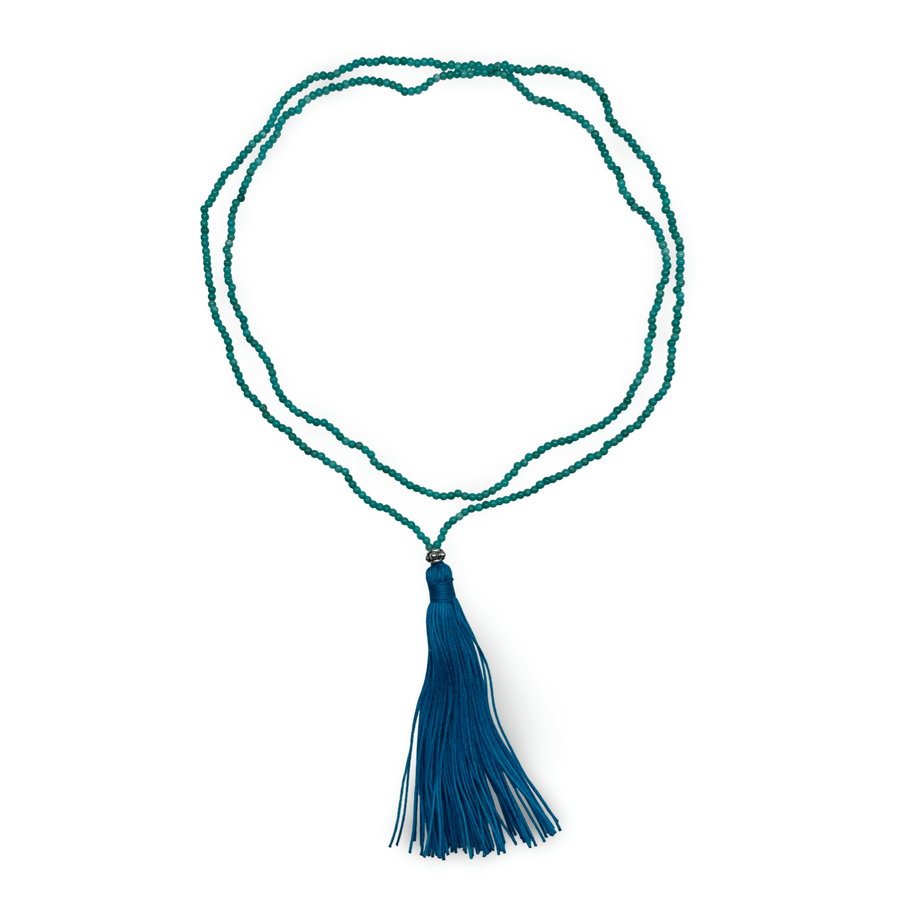 Halskette aus Türkis mit blauer Quaste - Atelier Tibet