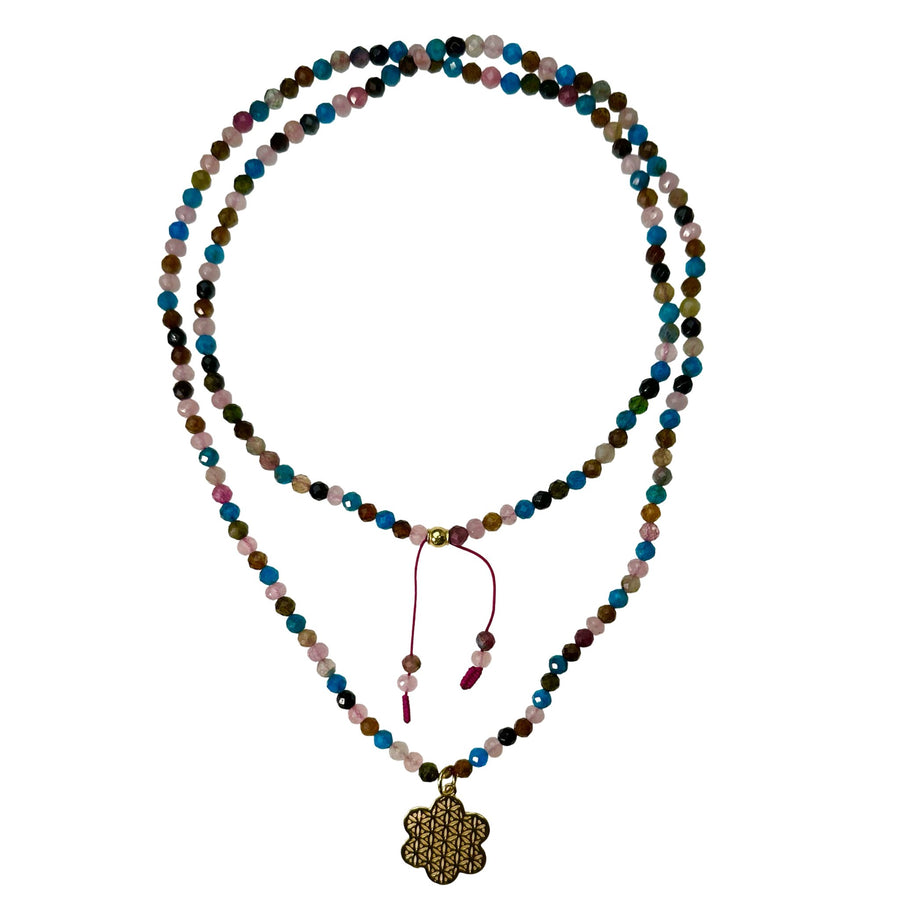 Halskette mit «Blume des Lebens» Anhänger - Atelier Tibet
