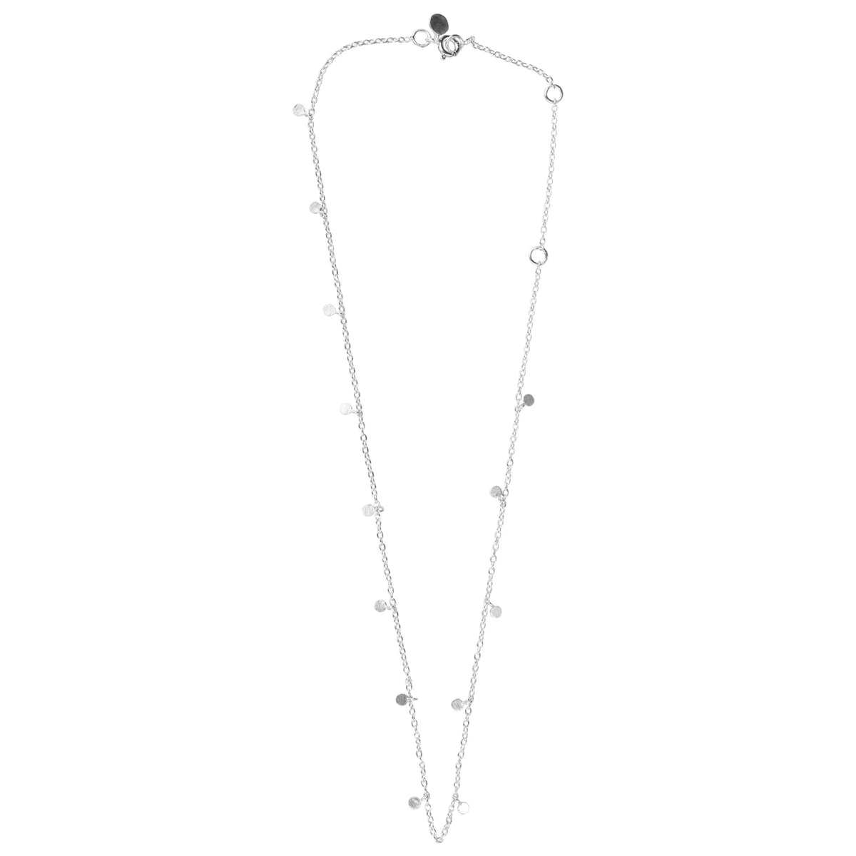 Halskette mit kleinen Silber - Plättchen aus Tibet - Atelier Tibet