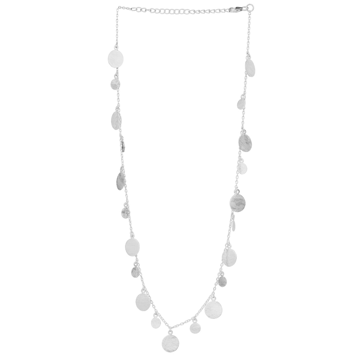 Halskette mit Silber - Scheiben aus Tibet - Atelier Tibet