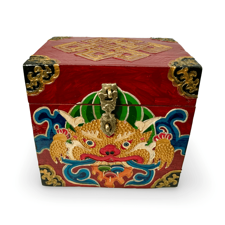 Handbemalte tibetische Holzschatulle «Cheppu» - Atelier Tibet