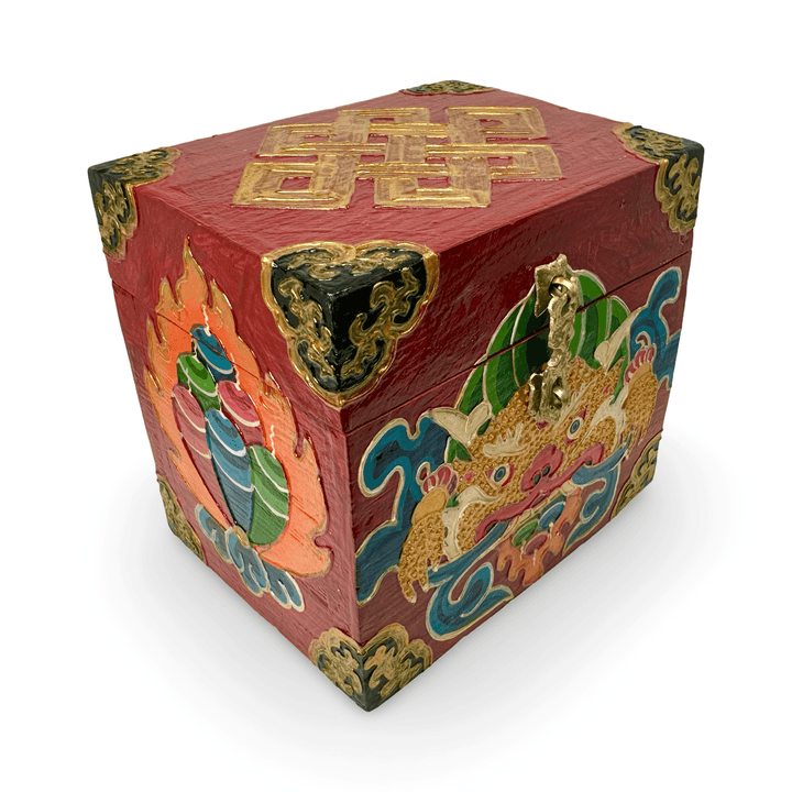 Handbemalte tibetische Holzschatulle «Cheppu» - Atelier Tibet