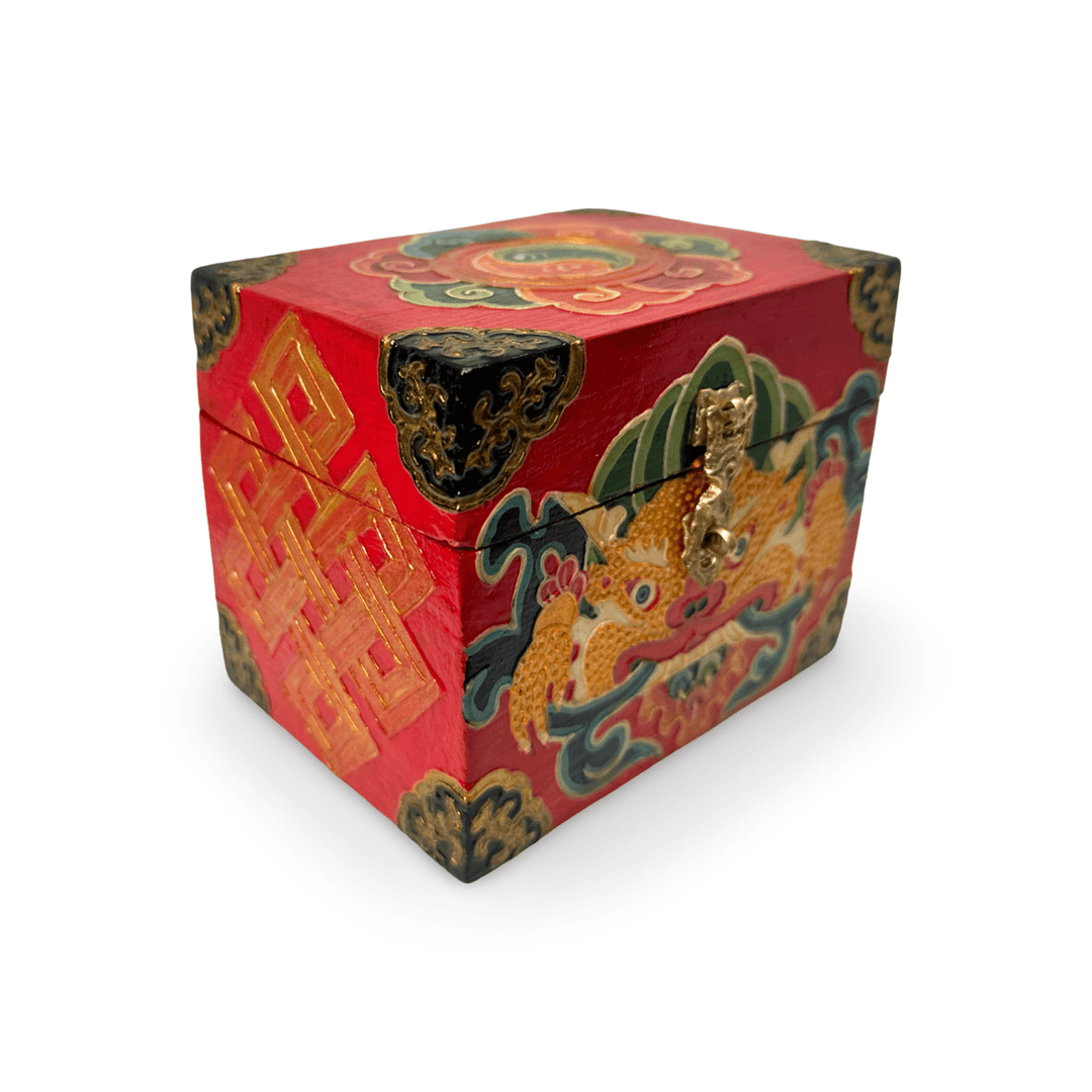 Handbemalte tibetische Holzschatulle «Cheppu» - Atelier Tibet