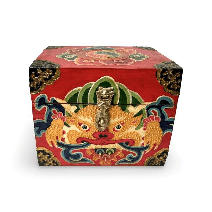 Handbemalte tibetische Holzschatulle «Cheppu» - Atelier Tibet