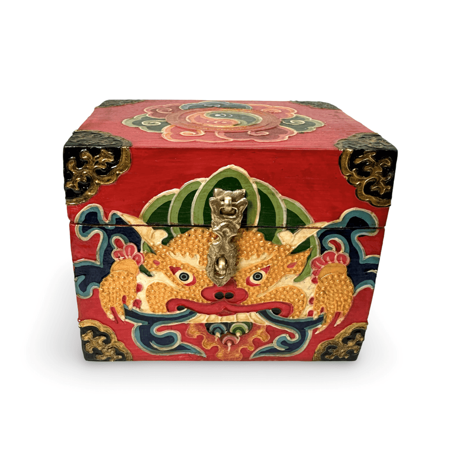 Handbemalte tibetische Holzschatulle «Cheppu» - Atelier Tibet