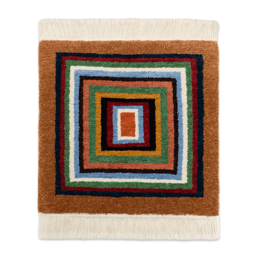 Handgeknüpfter Sitzteppich aus tibetischer Wolle · CHARU × Sayol - Atelier Tibet