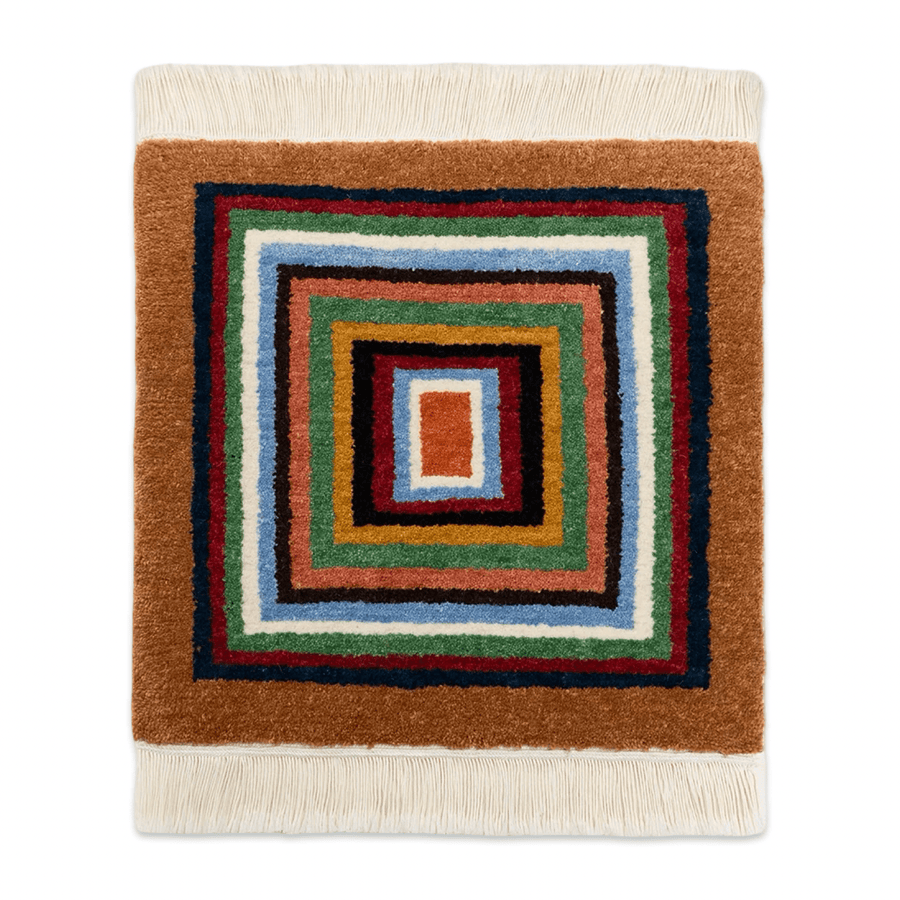 Handgeknüpfter Sitzteppich aus tibetischer Wolle · CHARU × Sayol - Atelier Tibet