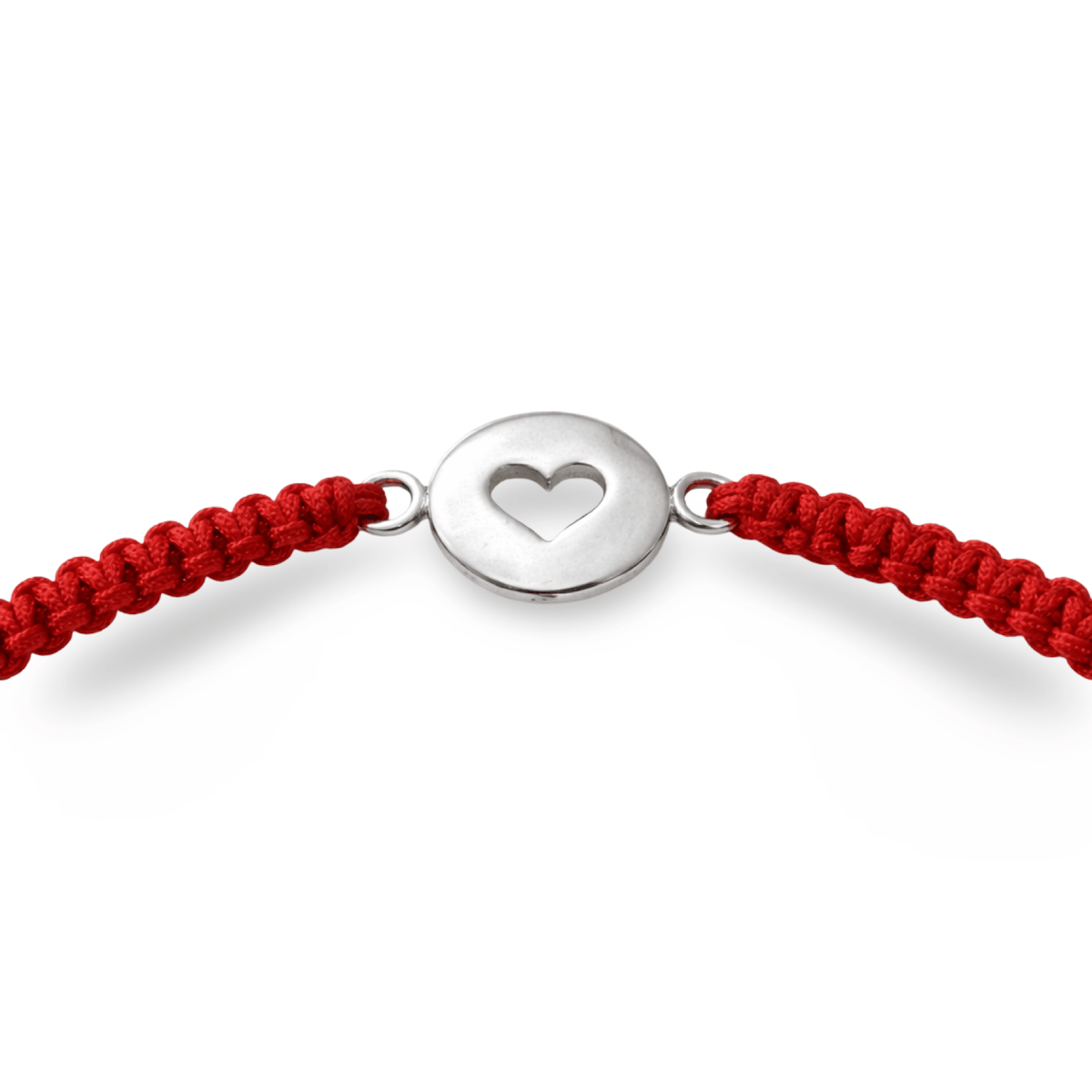 Handgeknüpftes Armband mit Silber - Herz - Atelier Tibet