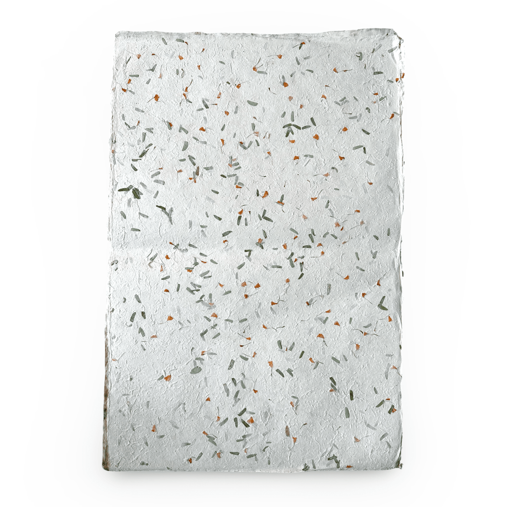 Handgeschöpftes Lokta - Papier mit Sommerblumen - Mischung - Atelier Tibet