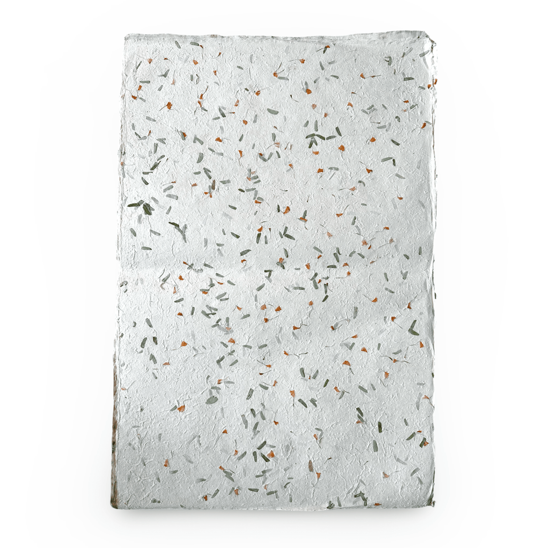 Handgeschöpftes Lokta - Papier mit Sommerblumen - Mischung - Atelier Tibet