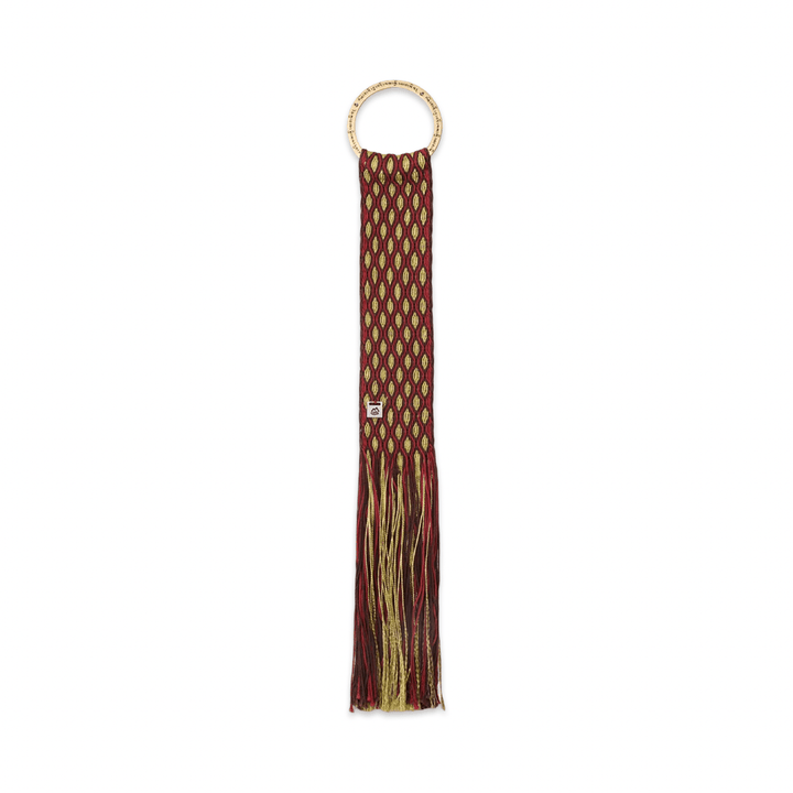 Handgewebter Anhänger mit Messingring aus Tibet · CHARU × Tsoten - Atelier Tibet