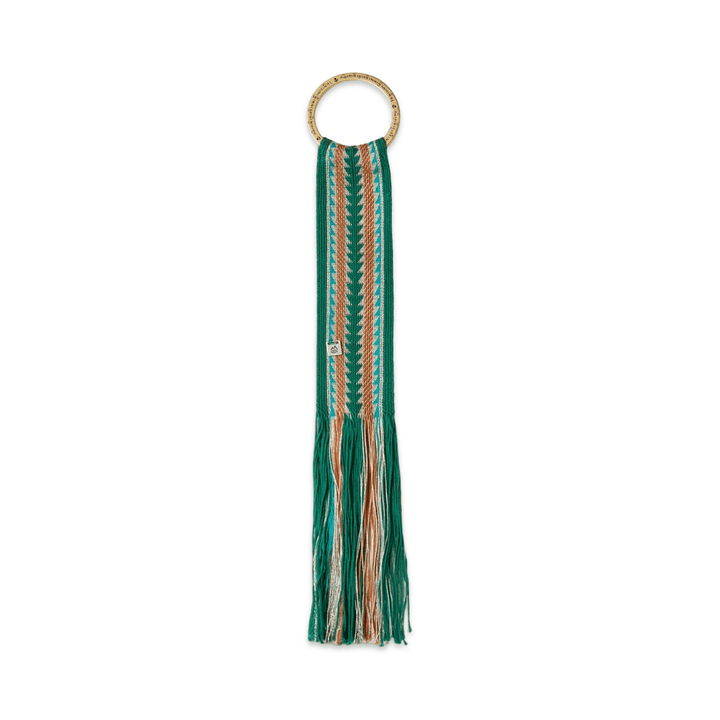 Handgewebter Anhänger mit Messingring aus Tibet · CHARU × Tsoten - Atelier Tibet