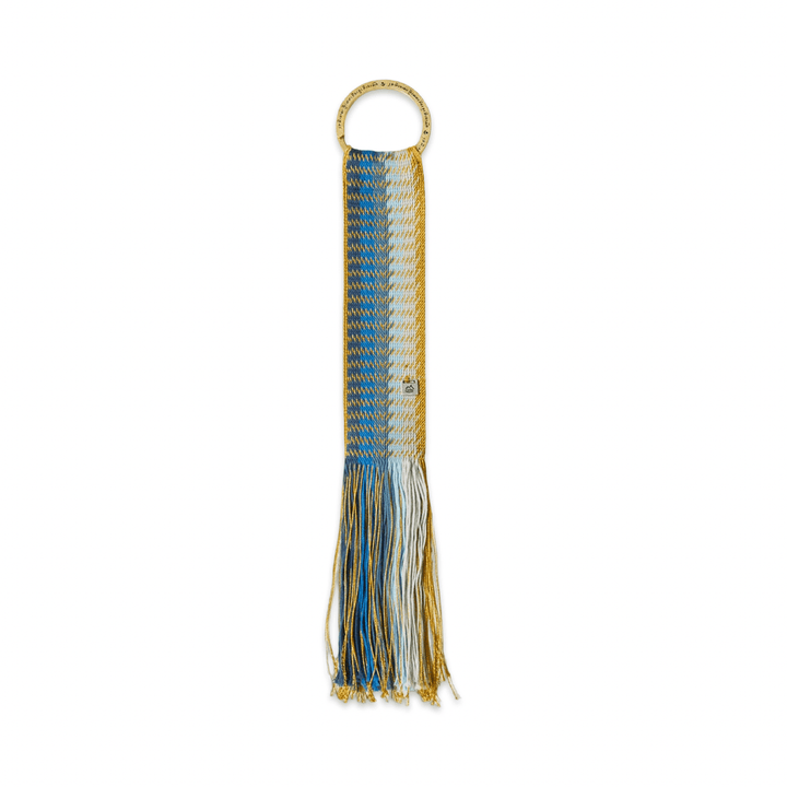 Handgewebter Anhänger mit Messingring aus Tibet · CHARU × Tsoten - Atelier Tibet