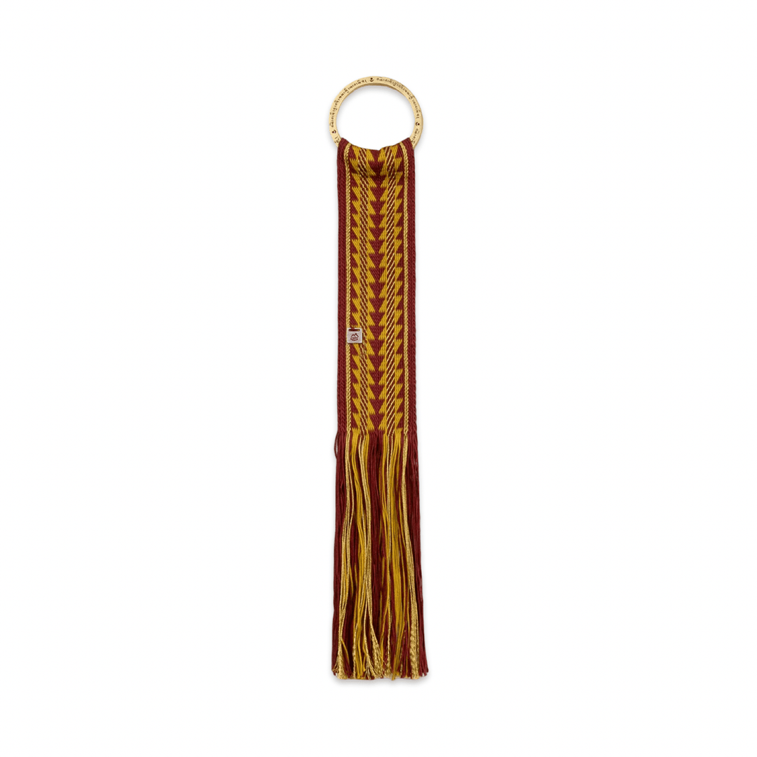 Handgewebter Anhänger mit Messingring aus Tibet · CHARU × Tsoten - Atelier Tibet