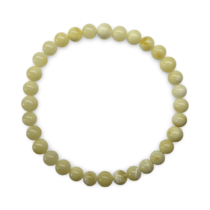 Hellgelbes Bernstein Mala-Armband - Atelier Tibet