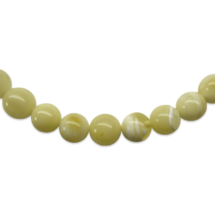 Hellgelbes Bernstein Mala-Armband - Atelier Tibet