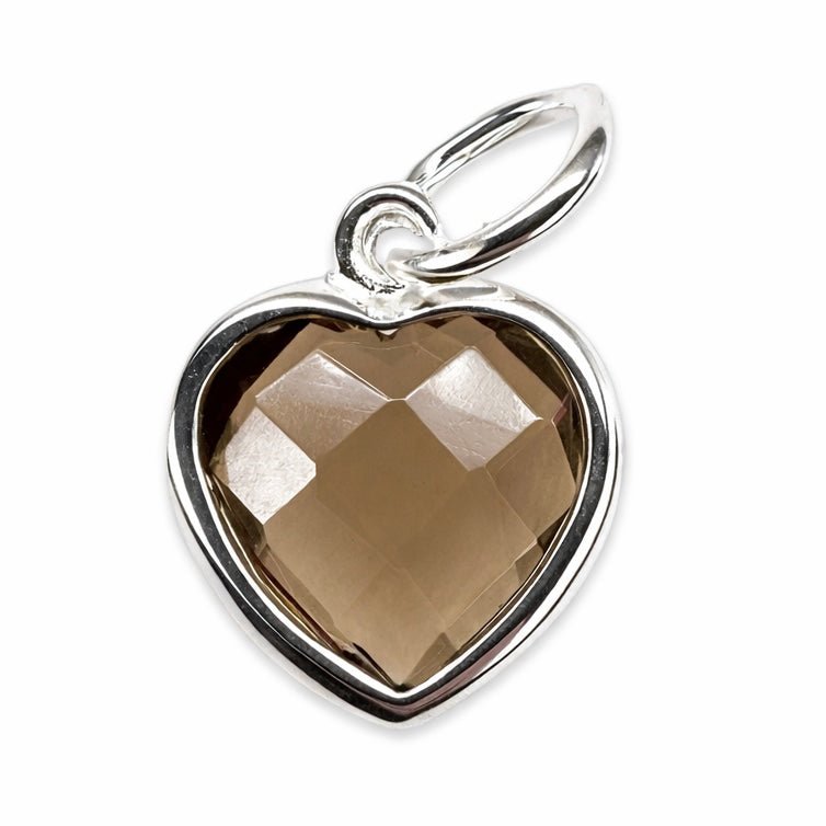 Herzförmiger Rauchquarz - Anhänger - Atelier Tibet