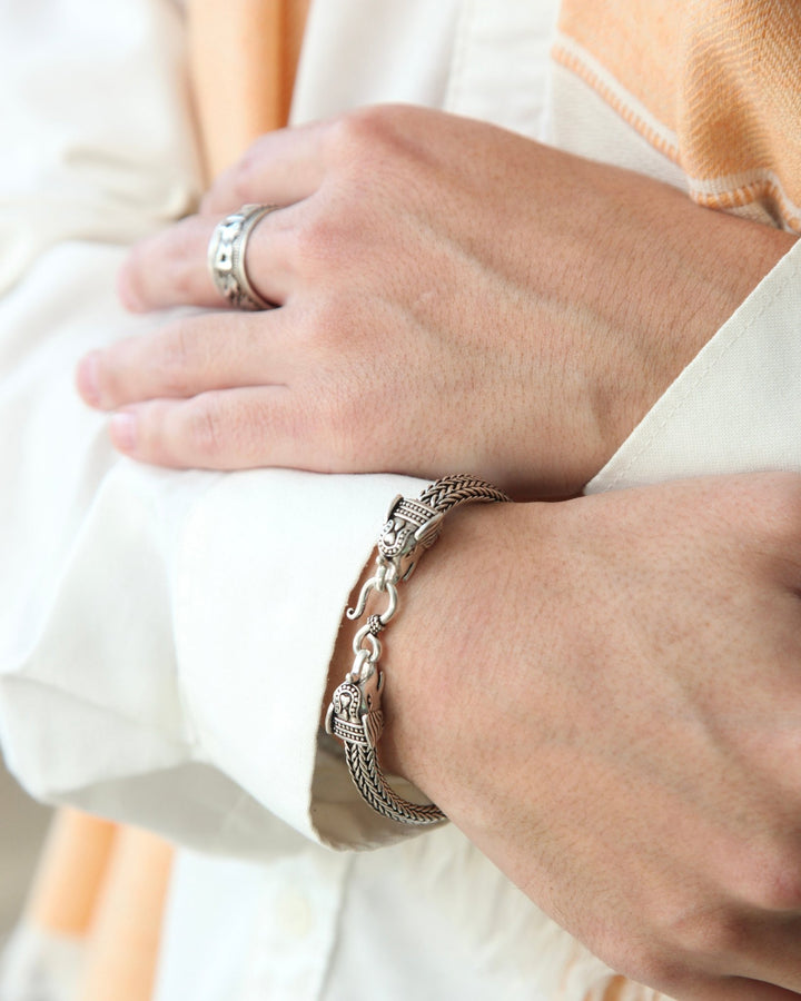 Himalaya Kaschmir Schal • 100% Pashmina • Apricot & Offwhite - Atelier Tibet