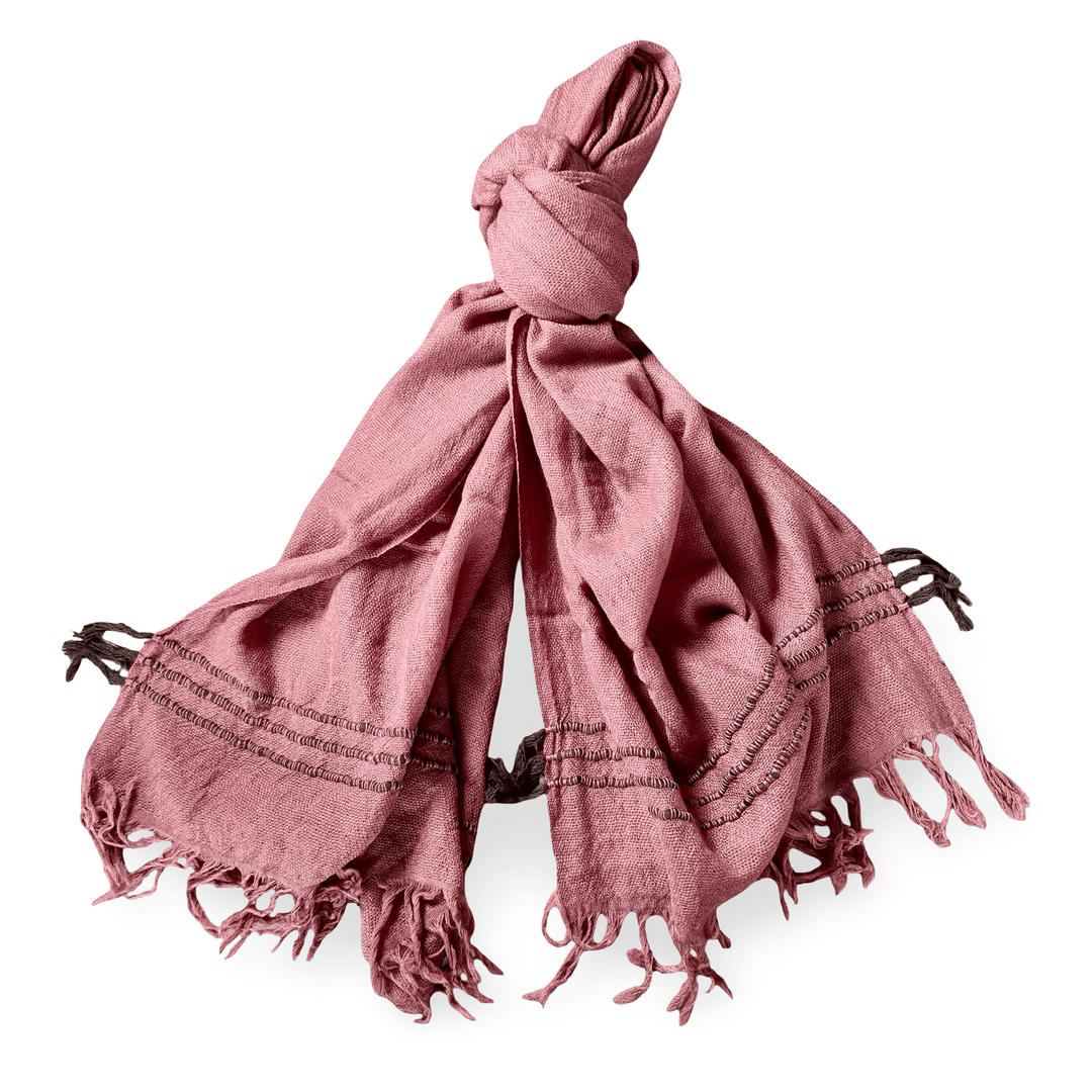 Himalaya - Schal • 100% Wolle • Altrosa - Atelier Tibet