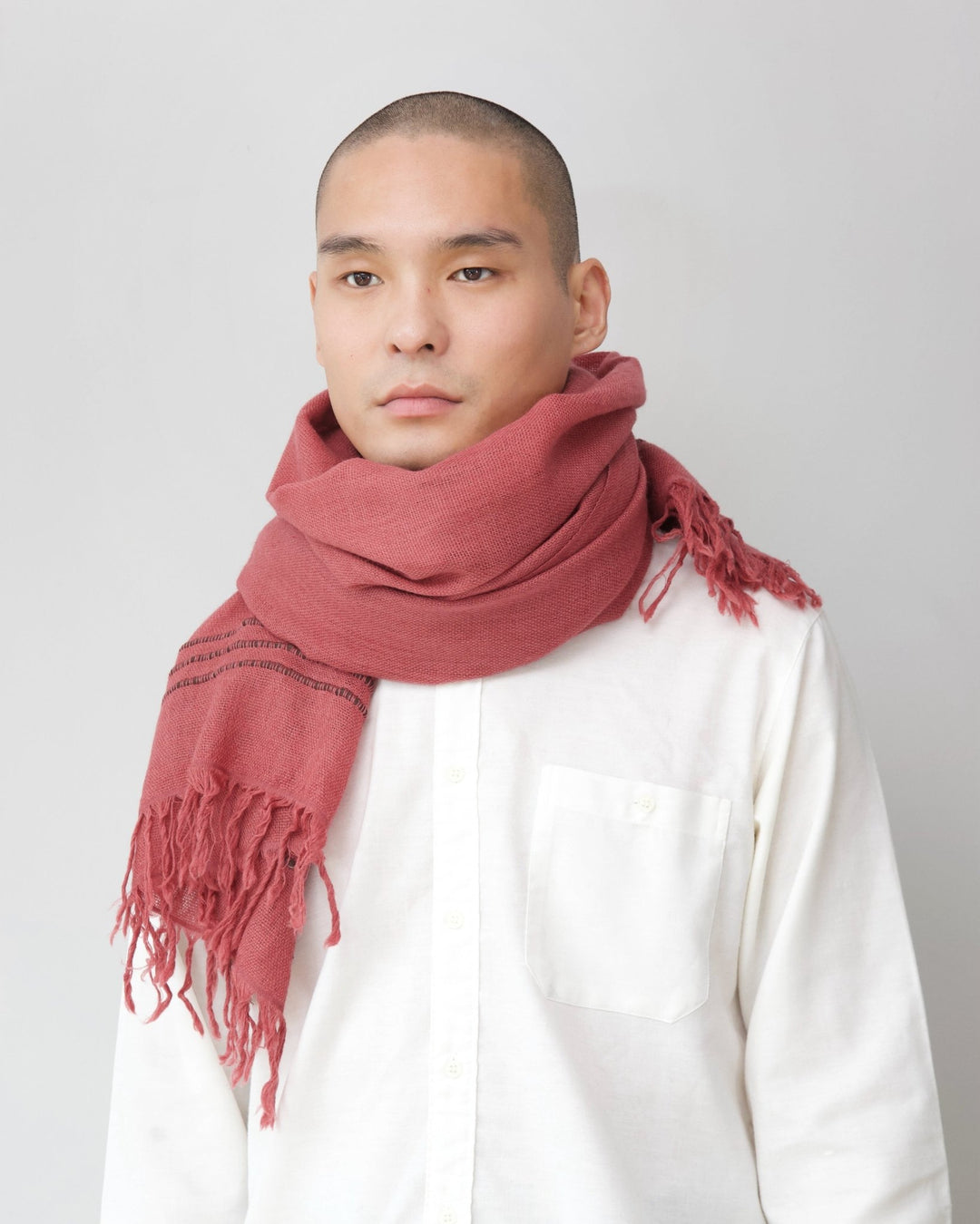 Himalaya - Schal • 100% Wolle • Altrosa - Atelier Tibet