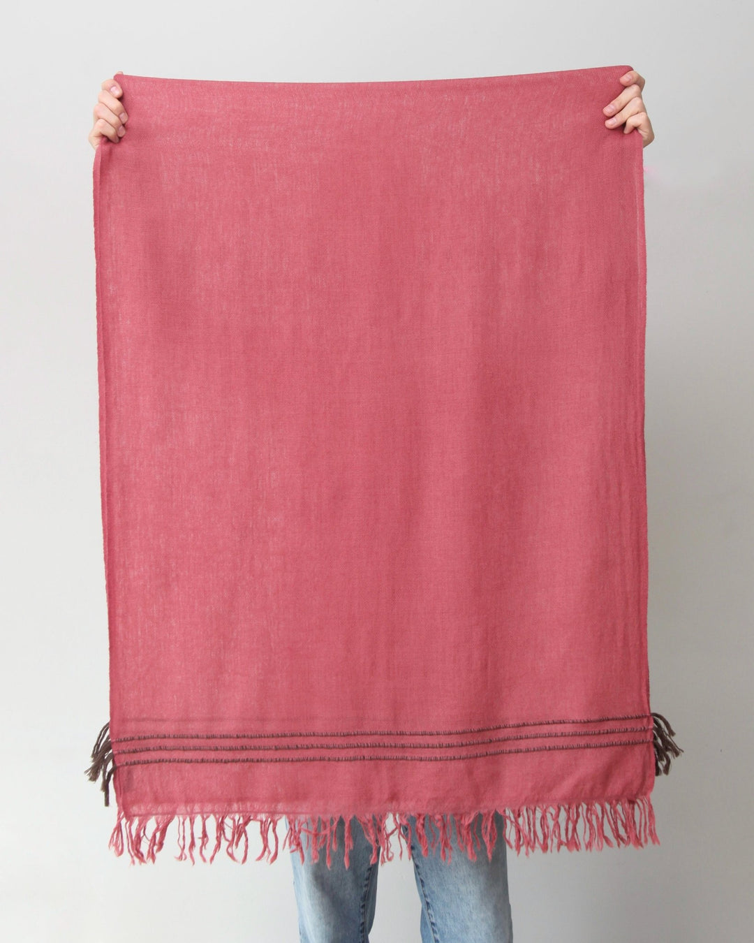 Himalaya - Schal • 100% Wolle • Altrosa - Atelier Tibet