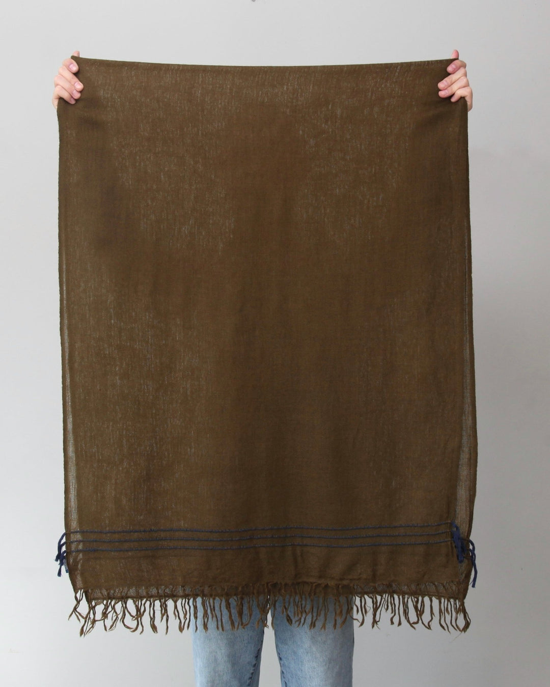 Himalaya - Schal • 100% Wolle • Olivgrün - Atelier Tibet