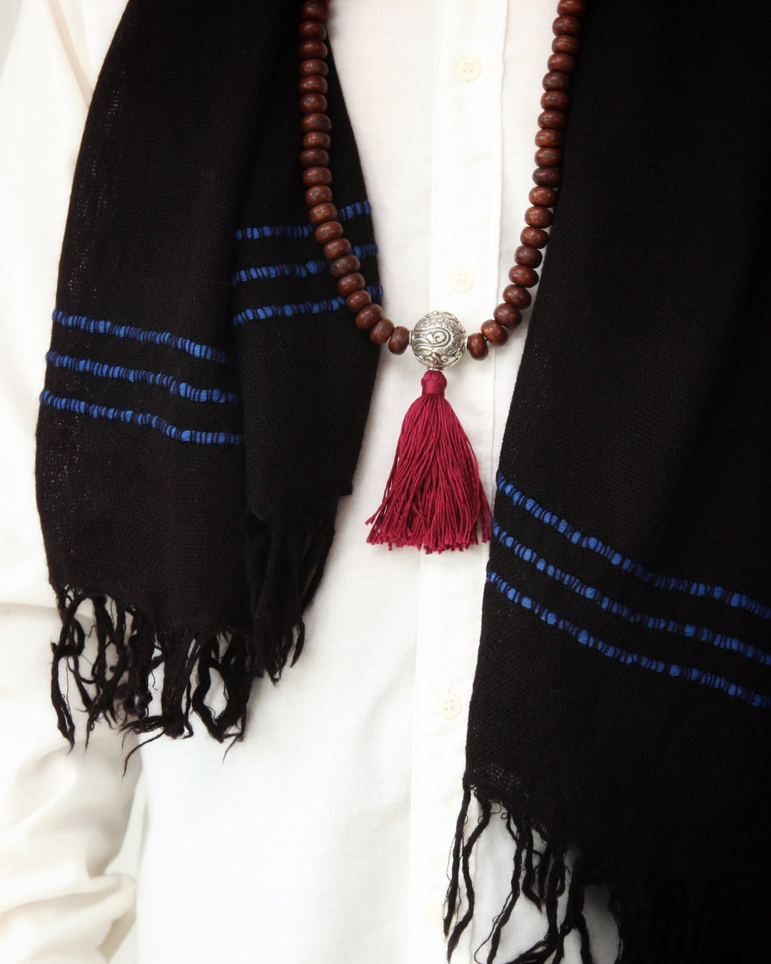 Himalaya - Schal • 100% Wolle • Schwarz - Atelier Tibet