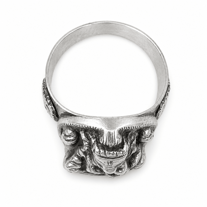 Imposanter Ganesha-Ring aus Silber - Atelier Tibet
