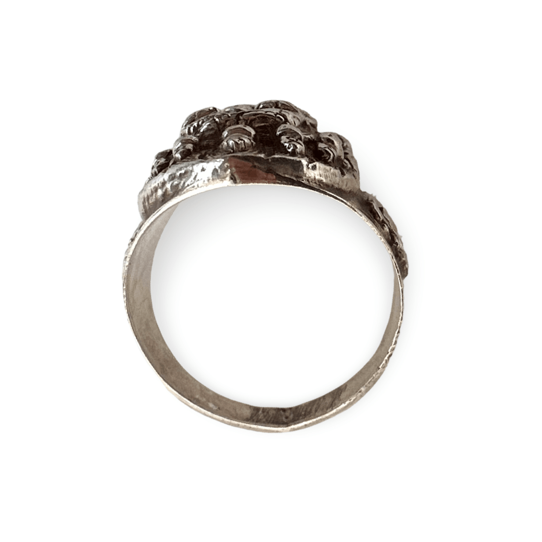 Imposanter Mahakala-Ring aus Silber - Atelier Tibet