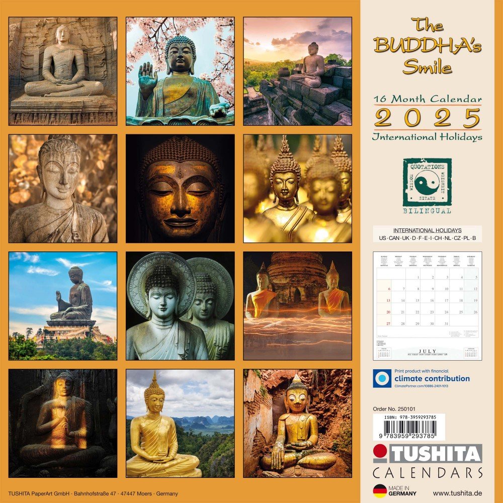 Kalender 2025 «The Buddha's Smile» - Atelier Tibet