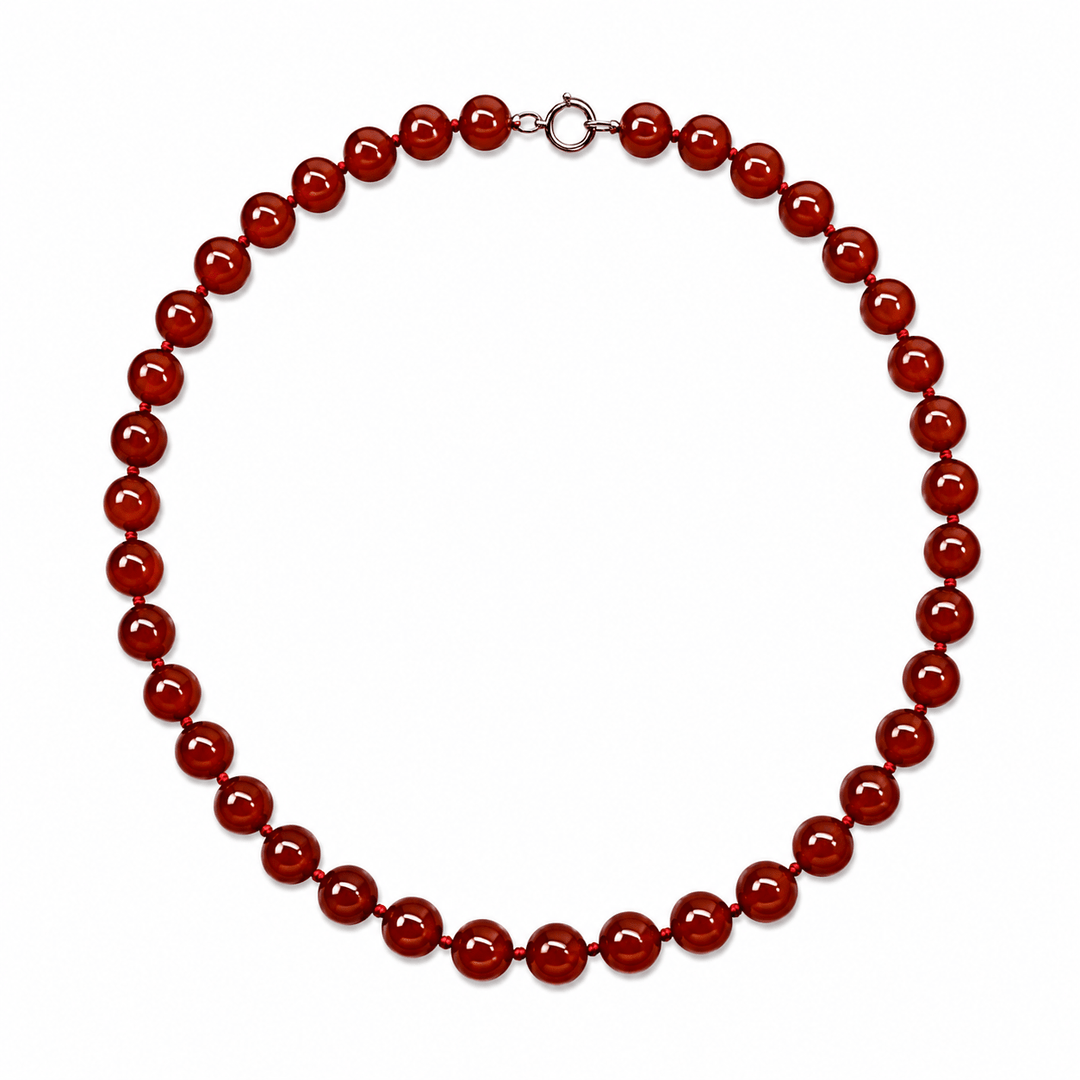 Karneol-Kette mit Knoten - Atelier Tibet