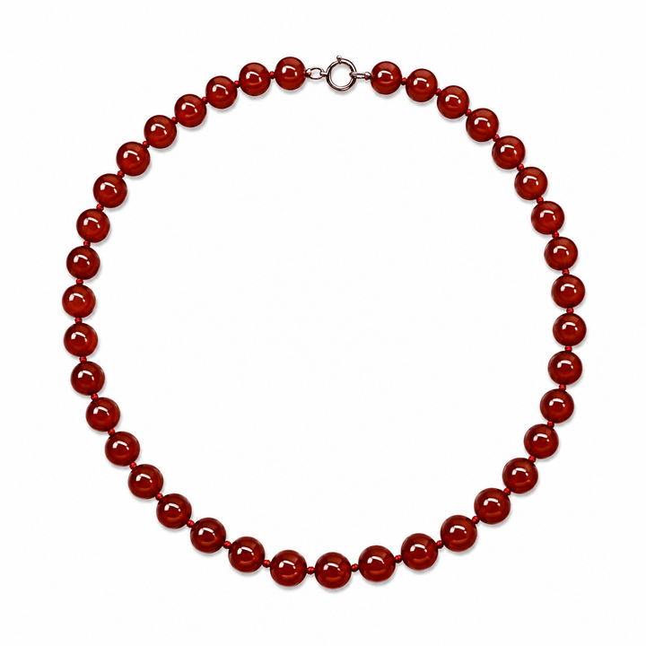 Karneol-Kette mit Knoten - Atelier Tibet