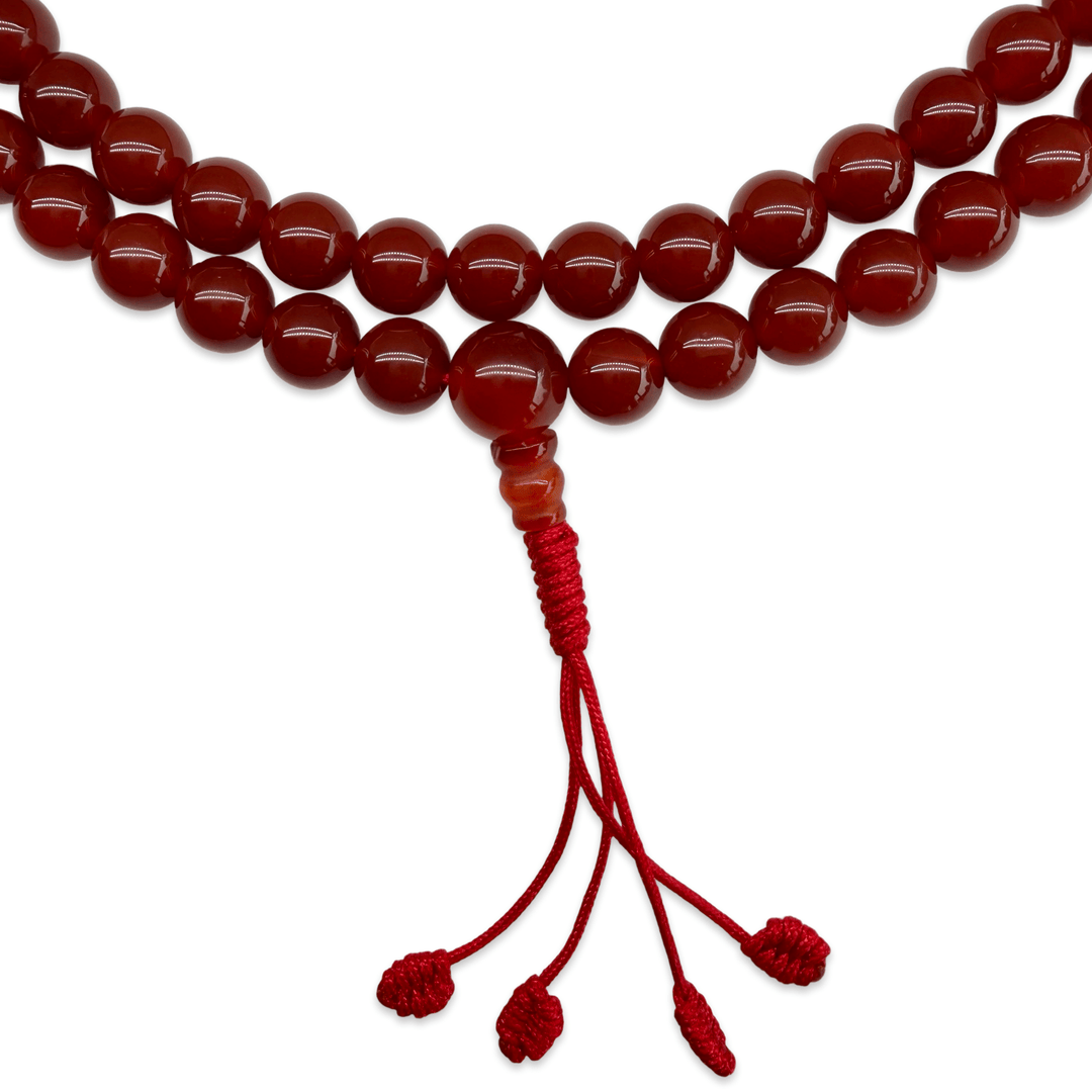 Karneol Mala Gebetskette - 8 mm - Atelier Tibet