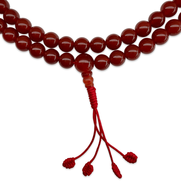 Karneol Mala Gebetskette - 8 mm - Atelier Tibet