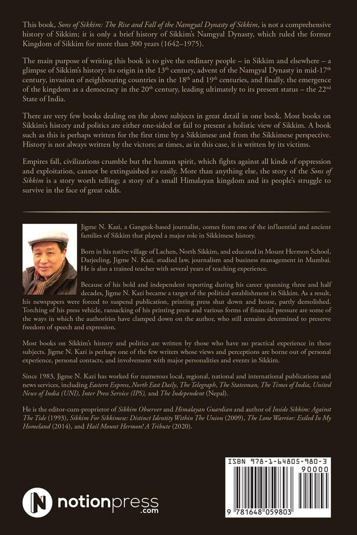 Kazi, Jigme N.: Sons of Sikkim - The Rise and Fall of the Namgyal Dynasty of Sikkim - Atelier Tibet