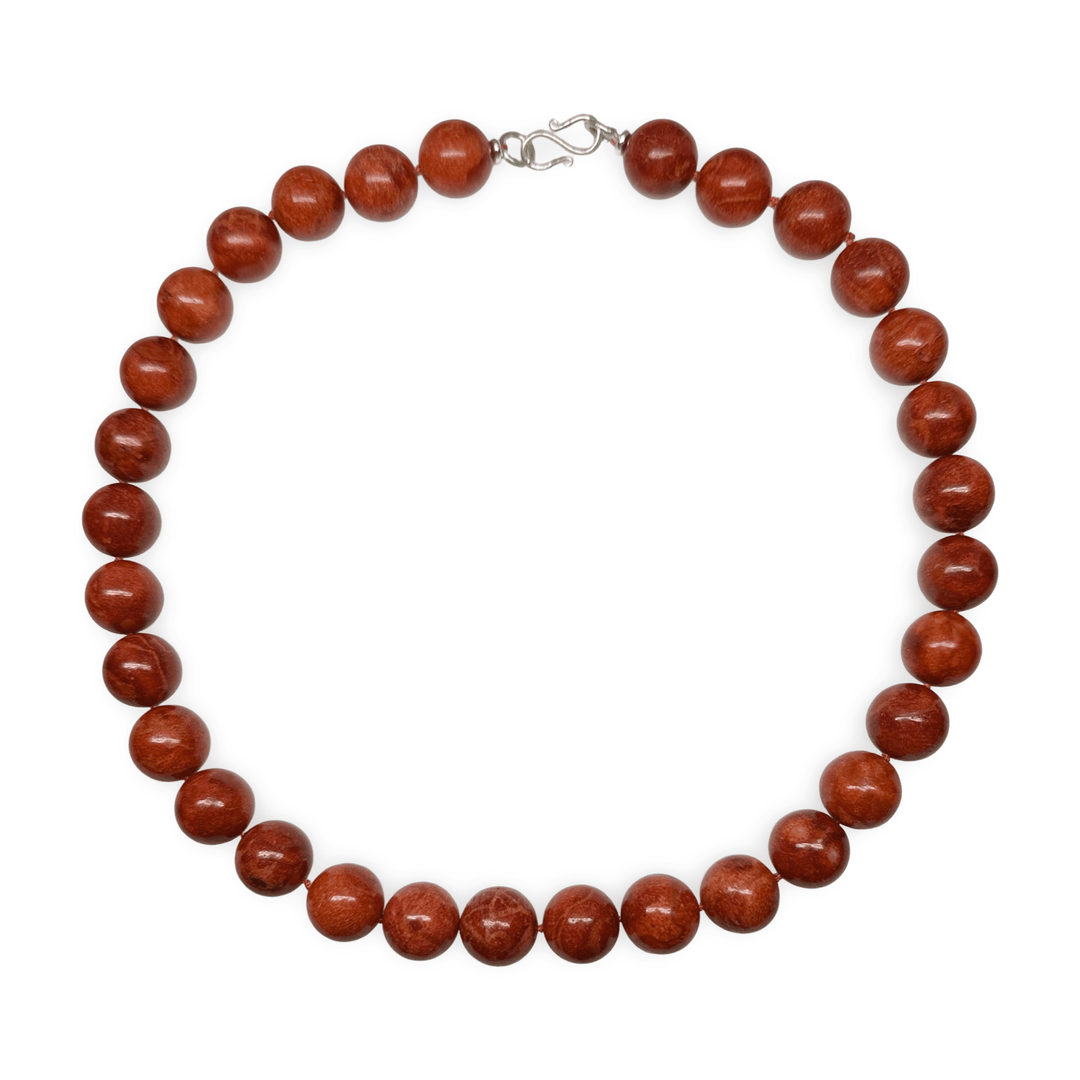 Kette aus grossen Schaumkorallen - Perlen - Atelier Tibet