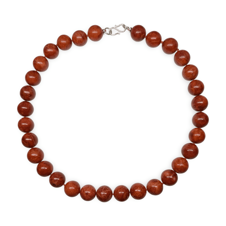 Kette aus grossen Schaumkorallen - Perlen - Atelier Tibet