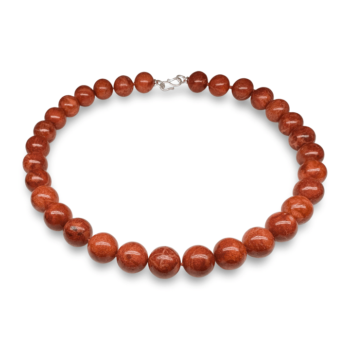 Kette aus grossen Schaumkorallen - Perlen - Atelier Tibet