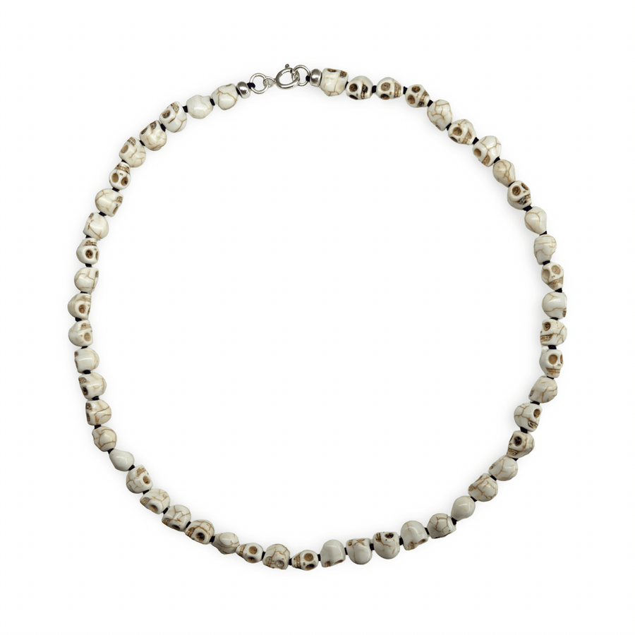 Kette mit Schädelperlen - Atelier Tibet