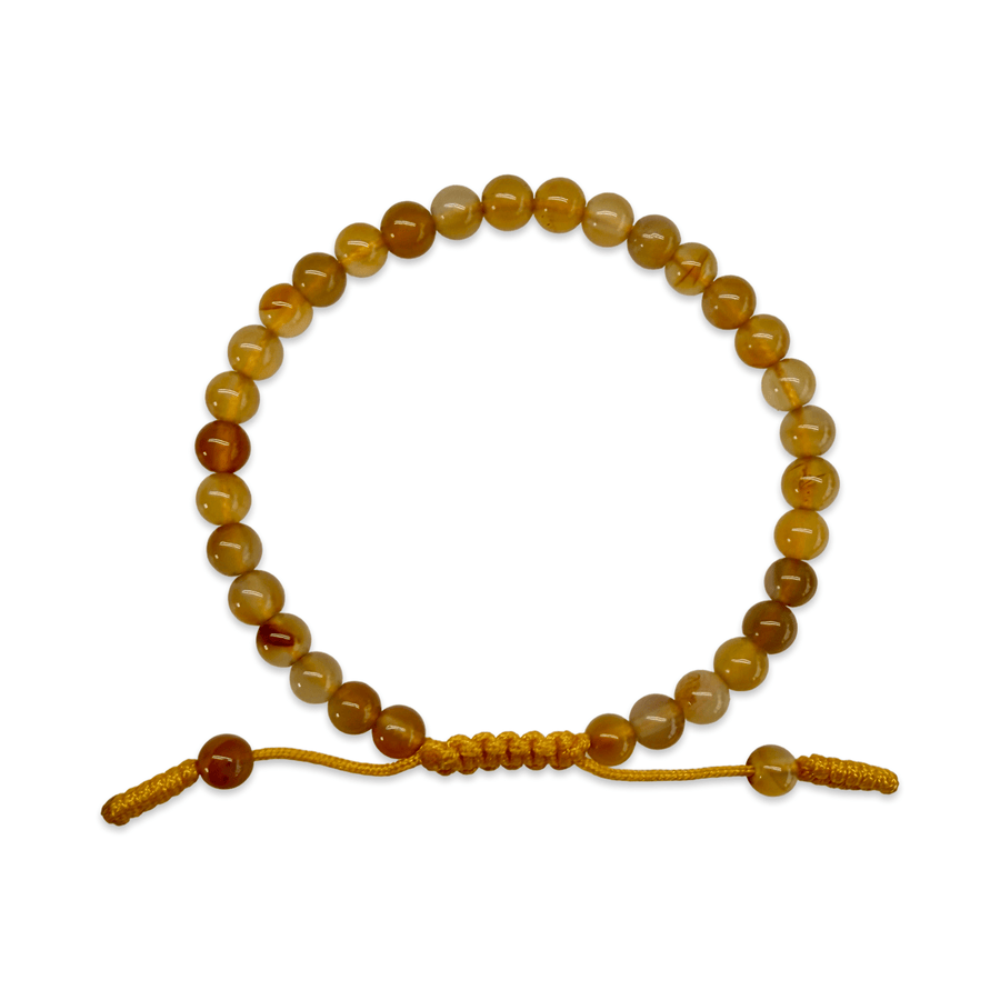 Kinder Karneol Mala-Armband mit Kordelverschluss - Atelier Tibet