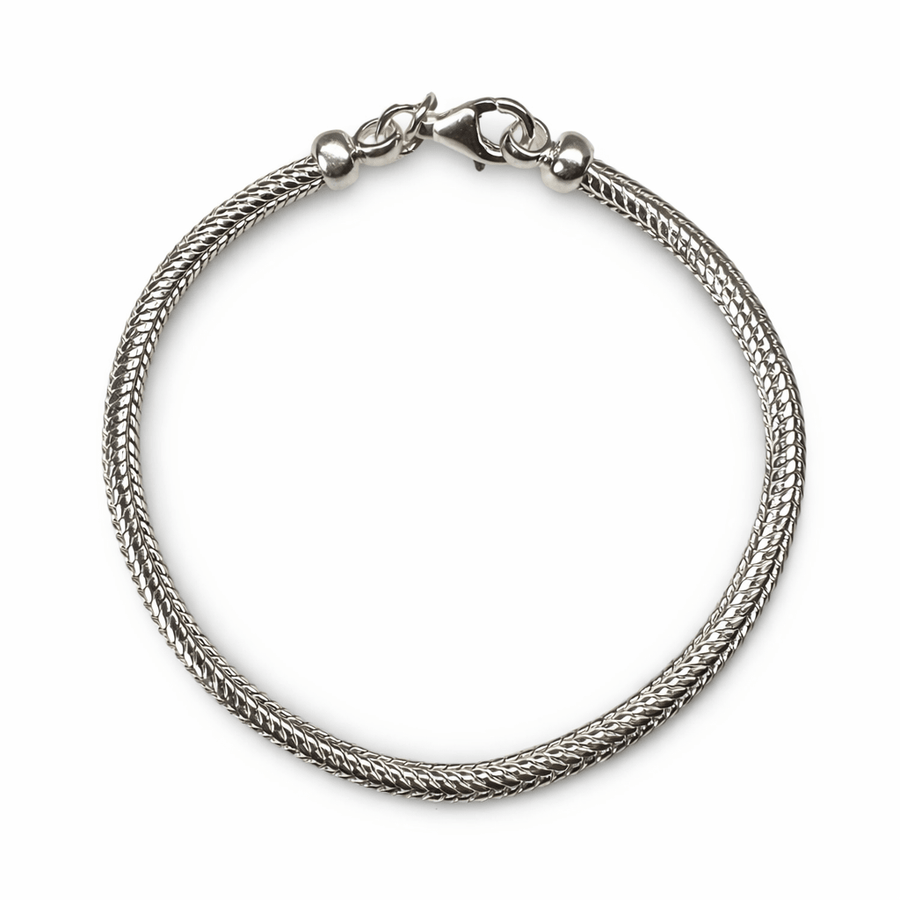 Klassisches Silber - Schlangenarmband mit Federverschluss - Atelier Tibet