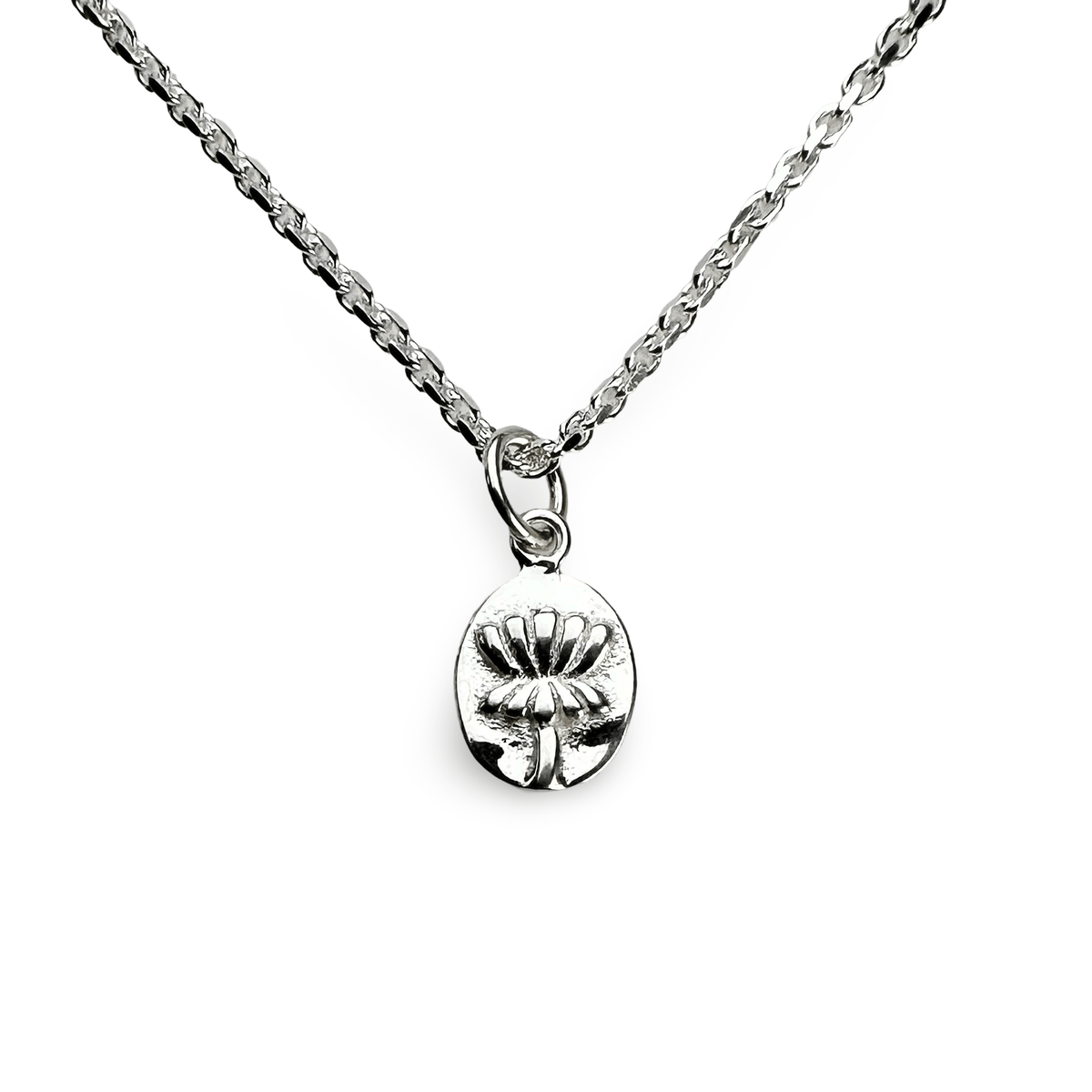 Kleiner Lotus - Anhänger aus Silber - Atelier Tibet