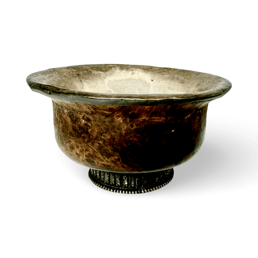 Kleinere, alte tibetische Buttertee - Schale - Atelier Tibet