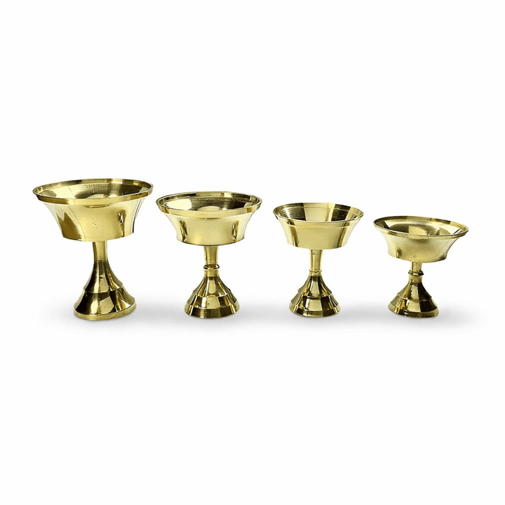 Kleinere Tibet Butterlampe «Dipa» aus Messing, in vier Grössen - Atelier Tibet