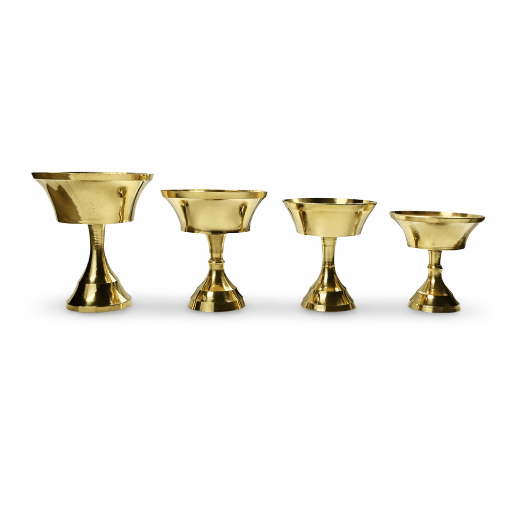 Kleinere Tibet Butterlampe «Dipa» aus Messing, in vier Grössen - Atelier Tibet