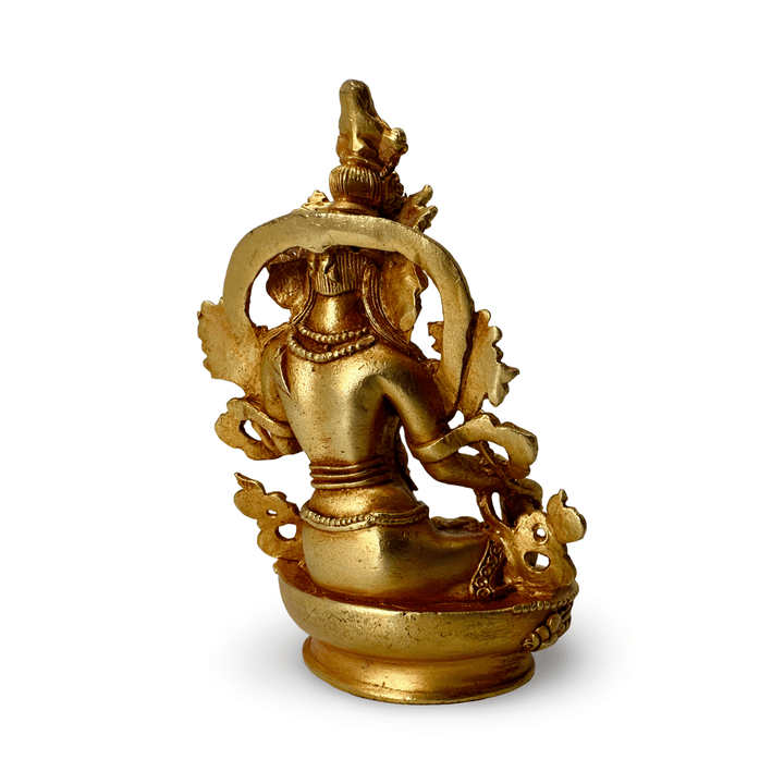 Kleinformatige vergoldete Kupferstatue «Weisse Tara» - Atelier Tibet