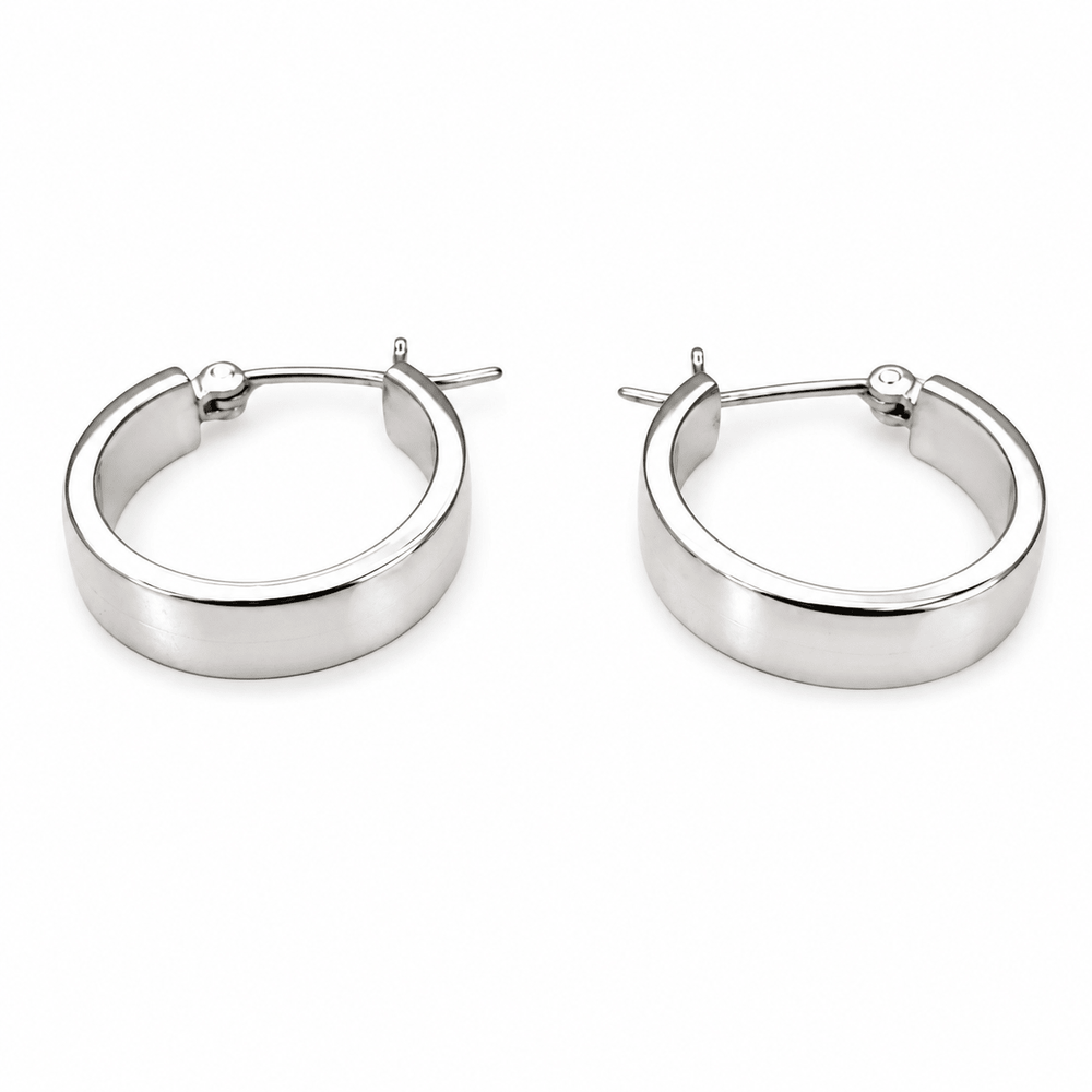 Kreolen Silber oval - Atelier Tibet